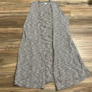 Lularoe Joy navy blue and white longline vest size XL NWOT